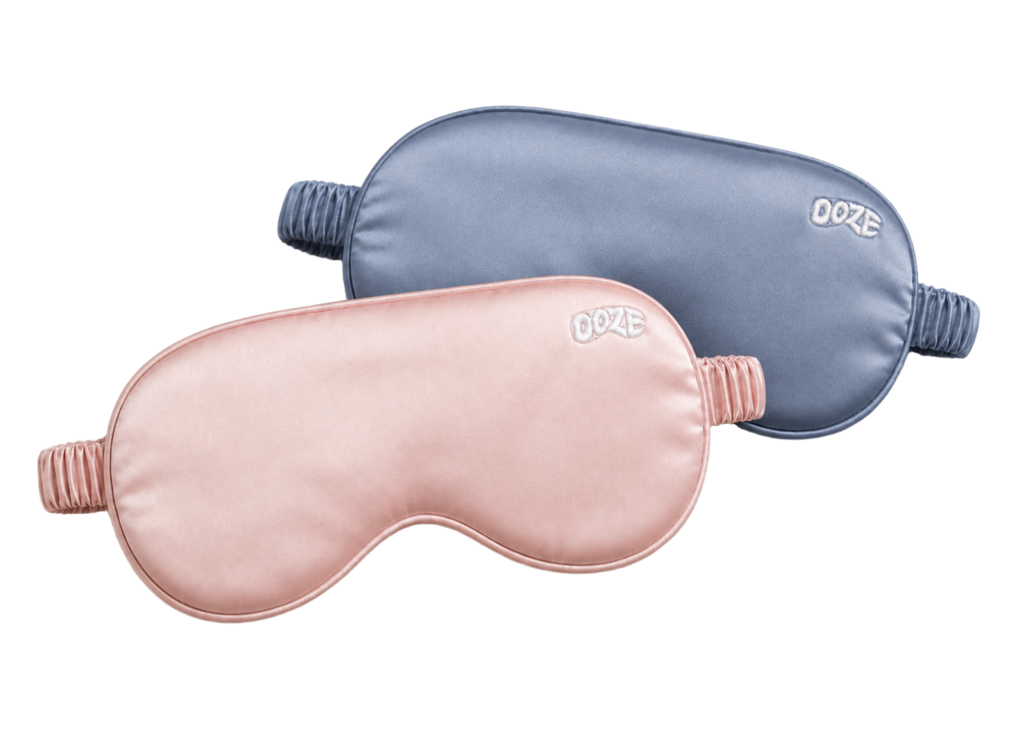 The Doze sleeping mask in pink and blue silk